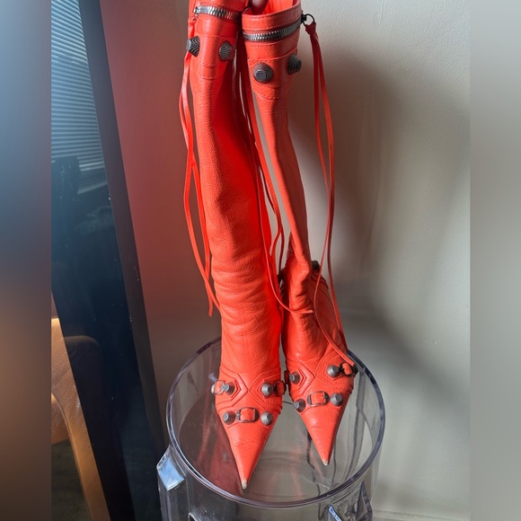 Balenciaga Cagole Boot Neon Orange - Picture 1 of 16